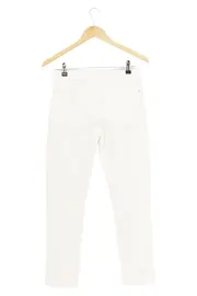 Vorschaubild 2 von Damen Stoffhose Weiß Gr. W29/38/M Elegant Klassisch Baumwolle