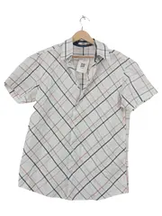 Vorschaubild 1 von Herren Freizeithemd Kurzarm Gr. M kariert weiß blau rot