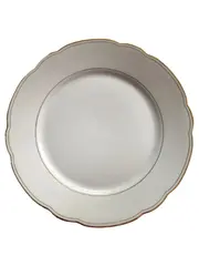 Vorschaubild 1 von Platzteller Oval Gewellt Weiß Porzellan 24cm Festlich Elegant