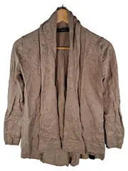 Vorschaubild 1 von Strickjacke Cardigan Damen Langarm Beige Meliert Gr. S