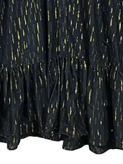 Vorschaubild 4 von Damen Hemdblusenkleid Schwarz Gold Muster Elegant Gr. 34;XS