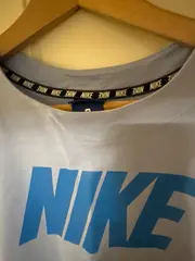 Vorschaubild 3 von Damen Top Shirt Sportlich Blau Gr. 38 M Logo-Print Ärmellos