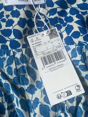 Vorschaubild 8 von Freizeitkleid Blumenmuster Raffungen Rüschen Blau Gr. 36/S