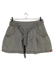 Vorschaubild 1 von Rock mit Bindegürtel Cargo Shorts Damen Grau 38 Lyocell