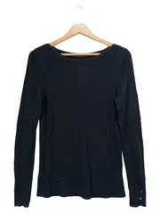 Vorschaubild 1 von Damen Pullover Gr. 36/S Schwarz Klassisch Elegant Langarm