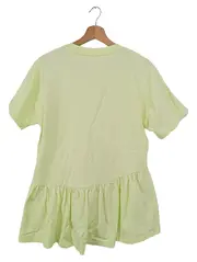 Vorschaubild 2 von Damen T-Shirt Gelb Gr. 36/S Casual Baumwolle mit Rüschen