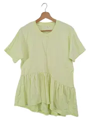 Vorschaubild 1 von Damen T-Shirt Gelb Gr. 36/S Casual Baumwolle mit Rüschen