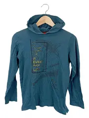 Vorschaubild 1 von Kinder Kapuzenpullover Gr. 152 Blau Hoodie mit Print Casual