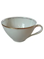 Vorschaubild 1 von Kaffeetasse Teetasse Porzellan Goldrand Weiß Klassisch