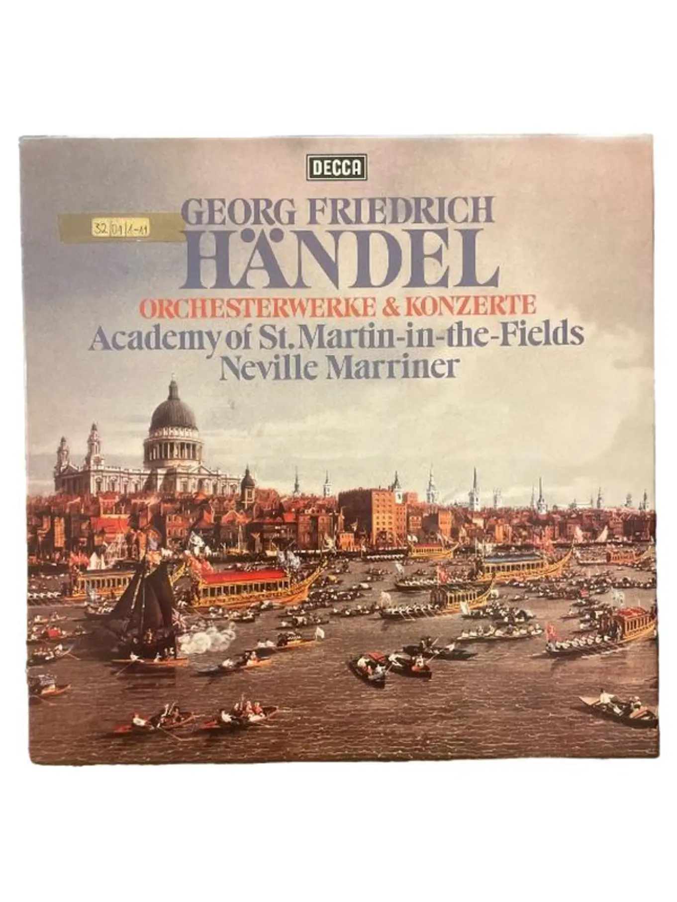 Händel Box Set Vinyl: Orchesterwerke Konzerte Marriner Academy St. Martin DECCA