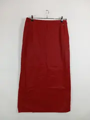 Vorschaubild 2 von Damen Wickelrock Gr. 42 Rot Business Baumwolle