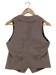 Vorschaubild 2 von Damen Anzugweste Gr. 38/M Braun Gestreift Business Weste