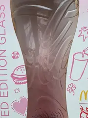 Vorschaubild 2 von McDonald's Limited Edition Glas 2014 Rosa Retro Trinkglas Sammlerstück