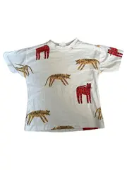 Vorschaubild 1 von Kinder T-Shirt Tiger Muster Gr. 104 Weiß Kurzarm