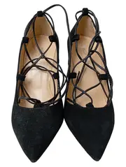 Vorschaubild 2 von Pumps Damen Gr. 37 Schwarz Elegant Schnürpumps High Heels