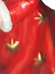 Vorschaubild 3 von Engel Kerzenhalter Figur Weihnachten Rot Keramik Sternenmuster