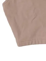 Vorschaubild 5 von Damen Crop Top Shirt Gr. 36/S Beige Sportlich Strass Logo