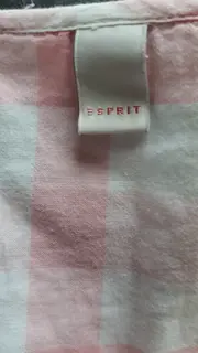 Vorschaubild 3 von Damen Bluse Gr. M kariert rosa weiß Baumwolle Langarm