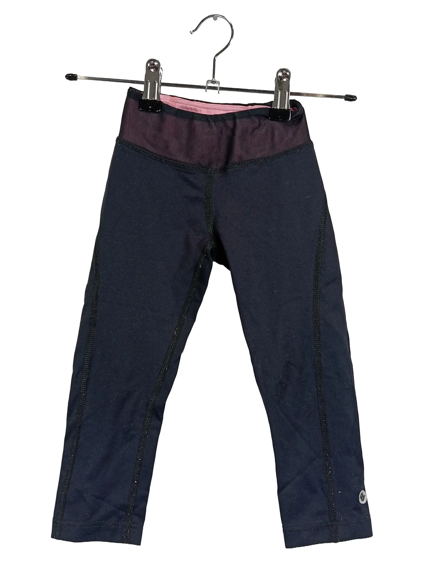 ALEX Capri Leggings Kinder Sporthose Uni Schwarz Gr. 116