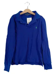 Vorschaubild 1 von Langarm Poloshirt Kinder Gr. 134 Blau Baumwolle