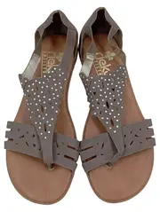 Vorschaubild 2 von Sandaletten Damen Gr. 37 Grau Casual Modisch Strass Cut-Outs