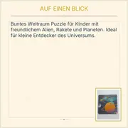 Vorschaubild 3 von Weltraum Puzzle Kinder Rakete Alien Planet 16 Teile NEU