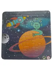 Vorschaubild 1 von Weltraum Puzzle Kinder Rakete Alien Planet 16 Teile NEU