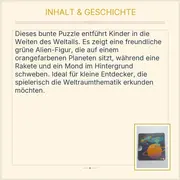 Vorschaubild 4 von Weltraum Puzzle Kinder Rakete Alien Planet 16 Teile NEU