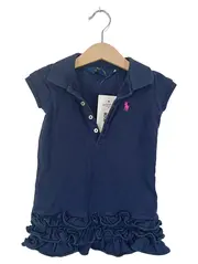 Vorschaubild 1 von Kinder Poloshirt Gr. 98 Blau Uni Logo Preppy Freizeit