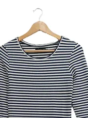 Vorschaubild 2 von Even & Odd Damen Freizeitkleid gestreift Gr. 38/M Blau Casual