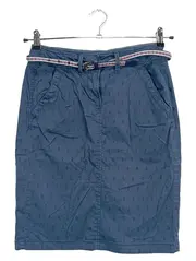 Vorschaubild 1 von Bleistiftrock Damen Blau Gr. 34 Grafik Muster Freizeit Baumwolle