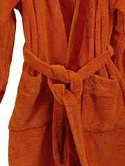 Vorschaubild 3 von Bademantel Damen Gr. 40/L Orange Polyester Komfortabel