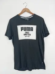 Vorschaubild 2 von Herren T-Shirt Gr. M Schwarz Sportlich Schriftzug Logo Print