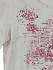 Vorschaubild 5 von Damen T-Shirt Gr. 42/XL Rosa Blumenprint Beach Strass