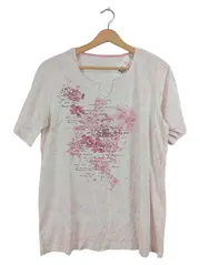 Vorschaubild 2 von Damen T-Shirt Gr. 42/XL Rosa Blumenprint Beach Strass