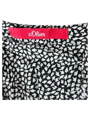 Vorschaubild 8 von Damen Bluse Gr. 38 Langarm Schwarz Grafisch Casual