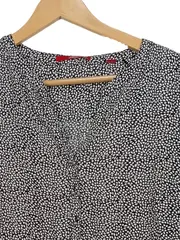 Vorschaubild 3 von Damen Bluse Gr. 38 Langarm Schwarz Grafisch Casual