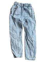 Vorschaubild 3 von Damen Jeans Tapered Fit Paperbag Gr. 36 W28 Hellblau