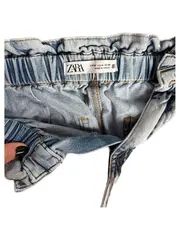 Vorschaubild 2 von Damen Jeans Tapered Fit Paperbag Gr. 36 W28 Hellblau