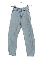 Vorschaubild 1 von Damen Jeans Tapered Fit Paperbag Gr. 36 W28 Hellblau