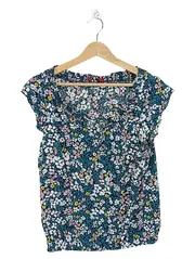 Vorschaubild 1 von Damen Bluse Blumenmuster Gr. 38 Mehrfarbig Casual Sommer