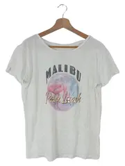 Vorschaubild 1 von EDC Damen T-Shirt Malibu Palm Beach Gr. 36/S Weiß Casual