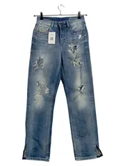 Vorschaubild 1 von Damen Destroyed Jeans Hose Blau Größe 27