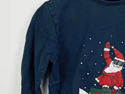 Vorschaubild 3 von Kinder Pullover Weihnachten Grafik Blau 146 152 Baumwolle Langarm