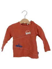 Vorschaubild 1 von Jungen Langarmshirt Gr. 80 Orange Baumwolle Auto Motiv
