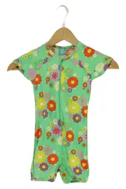 Vorschaubild 1 von Badeanzug Kinder Gr. 86 Grün Blumenmuster Kurzarm