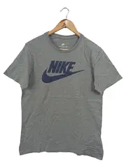 Vorschaubild 1 von Herren T-Shirt Grau Gr. 48/M Sportlich Basic Logo-Print Baumwolle