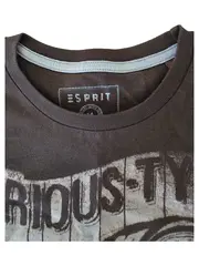 Vorschaubild 2 von Herren T-Shirt Casual Braun Gr. M Baumwolle Print Kurzarm