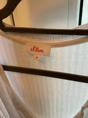 Vorschaubild 3 von Damen T-Shirt Gr. 42/XL Weiß Casual V-Ausschnitt