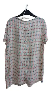 Vorschaubild 2 von Damen Bluse Gr. 36/S Geometrisch Mehrfarbig Kurzarm Modern
